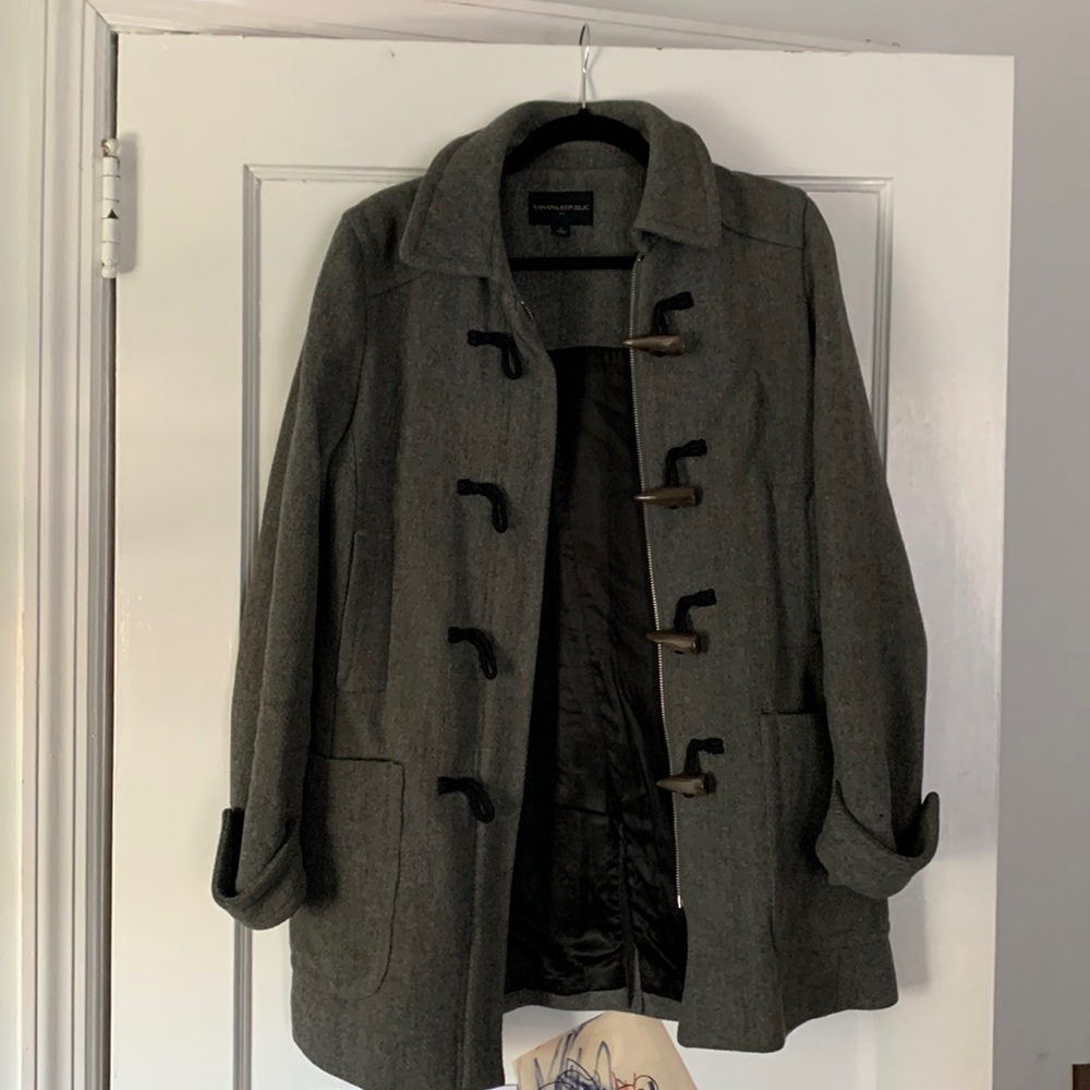Banana Republic wool blend toggle coat